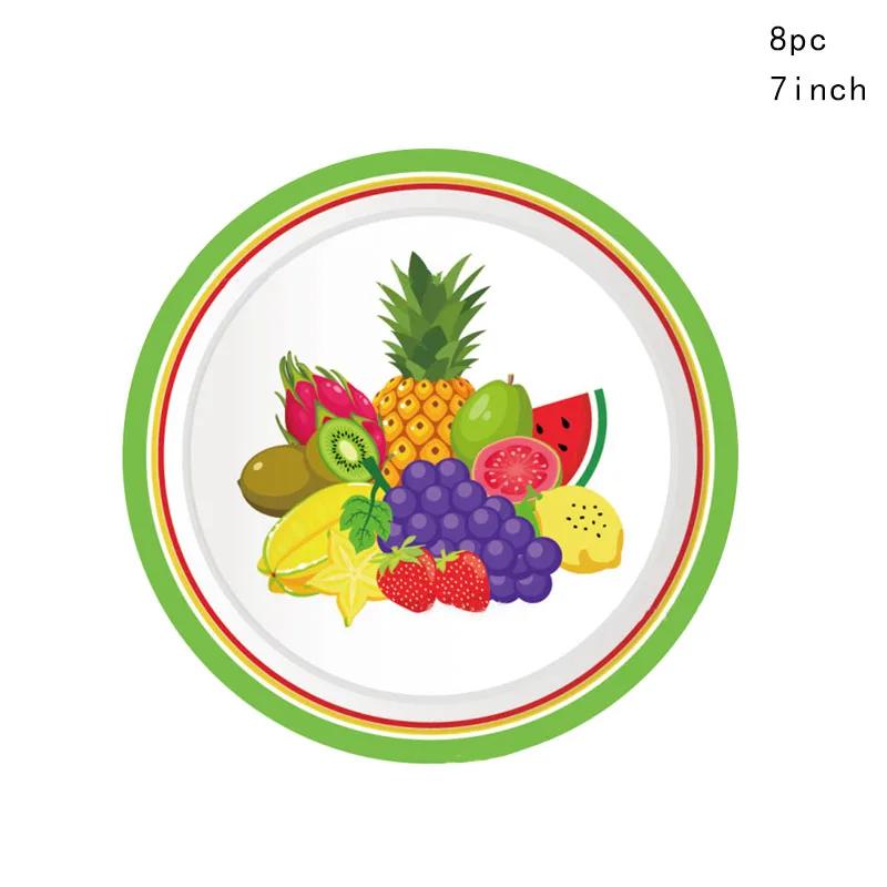 Cartoon Fruits Party Hanging Swirls Children Summer Fruit Birthday Banner Aloha Luau Party Pineapple Watermelon Fruit Pendants