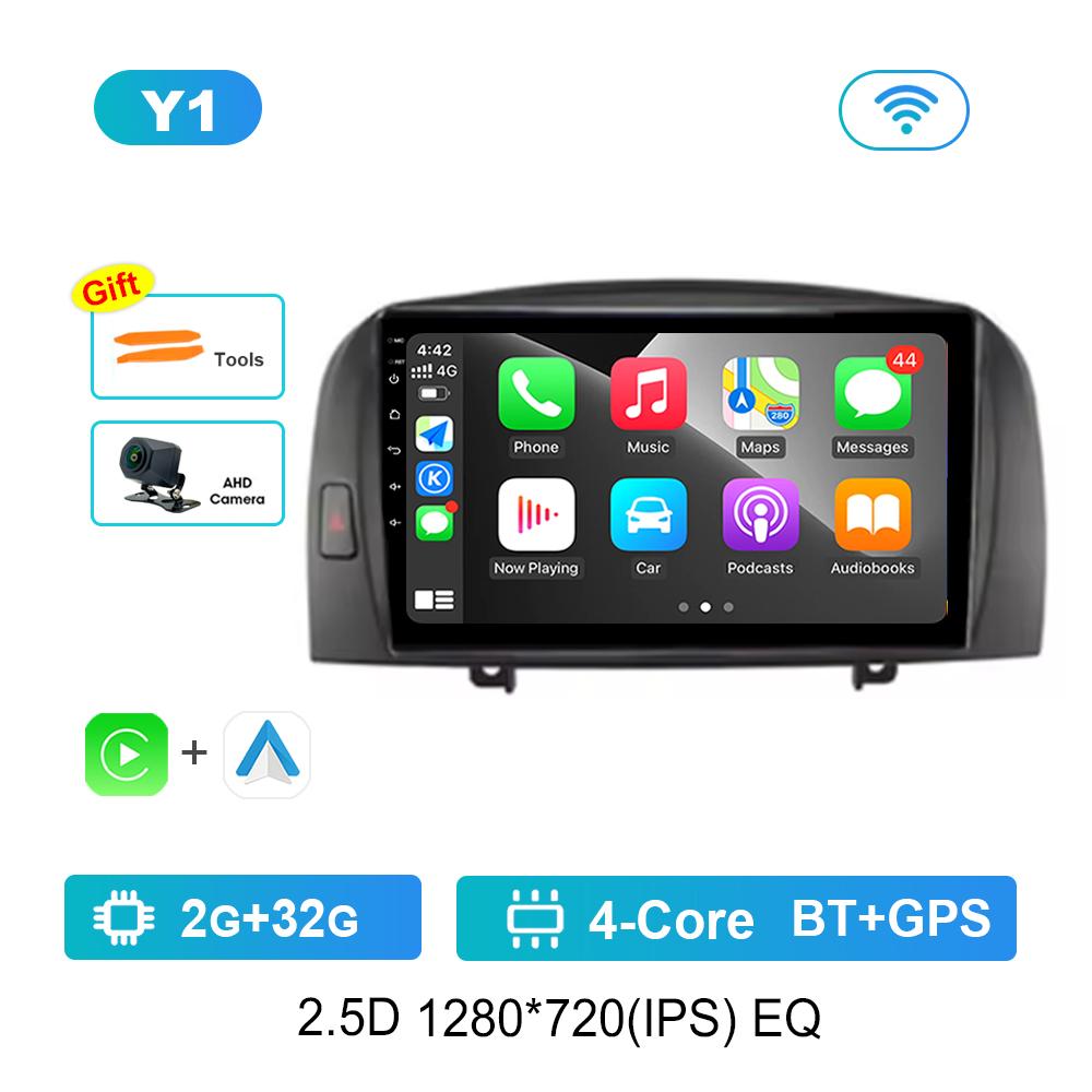 Android OS 9'' for Hyundai SONATA NF 2004 - 2008 GPS Navi Bluetooth Car Radio Video Multimedia Player WiFi Carplay 4G Auto Tools