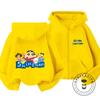 Trendy Kids Zipper Hooded Sweatshirt Cute Kawaii Winter Street Style Tops Crayon Shin Chan Children 3 14