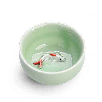 Porcelain Celadon Fish Teacup Chinese Tea Cup Set Teapot Drinkware Ceramic China Kung Fu Tea Set Ceramic Cup Chinese Gift