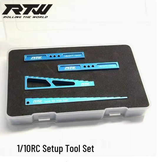 

RTW Модель автомобиля Высотомер и Набор линеек нижнего упора для 1/10 On-Road Инструмент для перестановки небесно-голубой