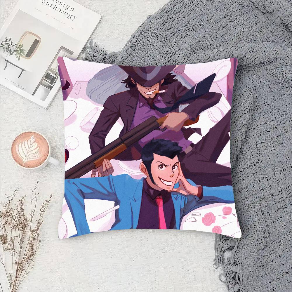 Anime L-Lupin III Pillow Case Sofa Cushion Cover Room Home Decoration