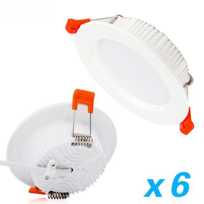 6Pcs AC220V LED Downlight Thick Aluminum 5W 7W 9W 12W 15W 18W 110V Recessed Spot Lighting Bedroom Kitchen Indoor Down Lamp