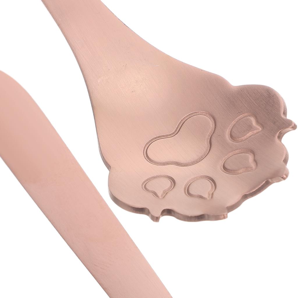5Pcs Cute Paw Stainless Steel Spoon Versatile for Home Office Cafe Coffee Tea Dessert Stirring Enjoyable Coffee Spoon