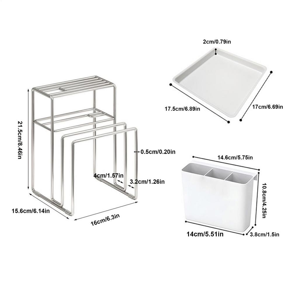 Cutting Board Organizer Chopping Board Bakeware Rack Stand Multifunctional Stainless Steel Cookie Sheets Storage for Home