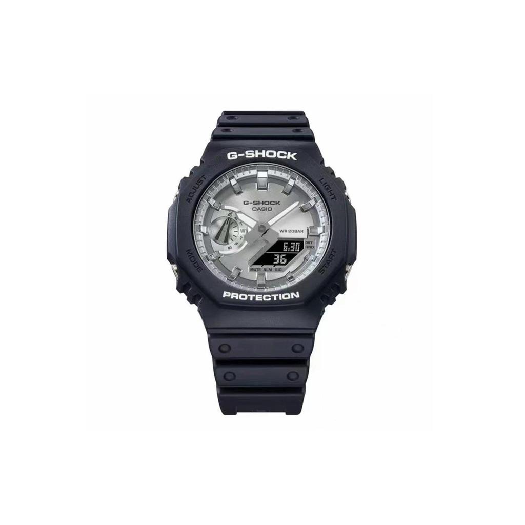 Casio Men Liquid Crystal,Analog Dual Display Series 44mm White Watch GA-2100SB-1A(Watch3--)