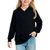 Big Kids' Solid Hoodie - Unisex Pullover Sweatshirt