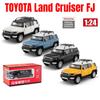 1/24 Toyota FJ Land Cruiser SUV Off Road Toy Car Diecast Metal Alloy Vehicle Miniature Model Collection Gift for Boy Children