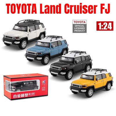 XPFP3 1/24 Toyota FJ Land Cruiser SUV Off Road Toy Car Diecast Metal Alloy Vehicle Miniature Model Collection Gift For Boy Children