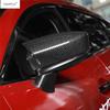 2 Stück Auto-Rückspiegelkappe Schale Schutzabdeckung Verkleidung Für Mazda 3 2017 2018 Schwarz / Karbonfaser-Stil Außenzubehör