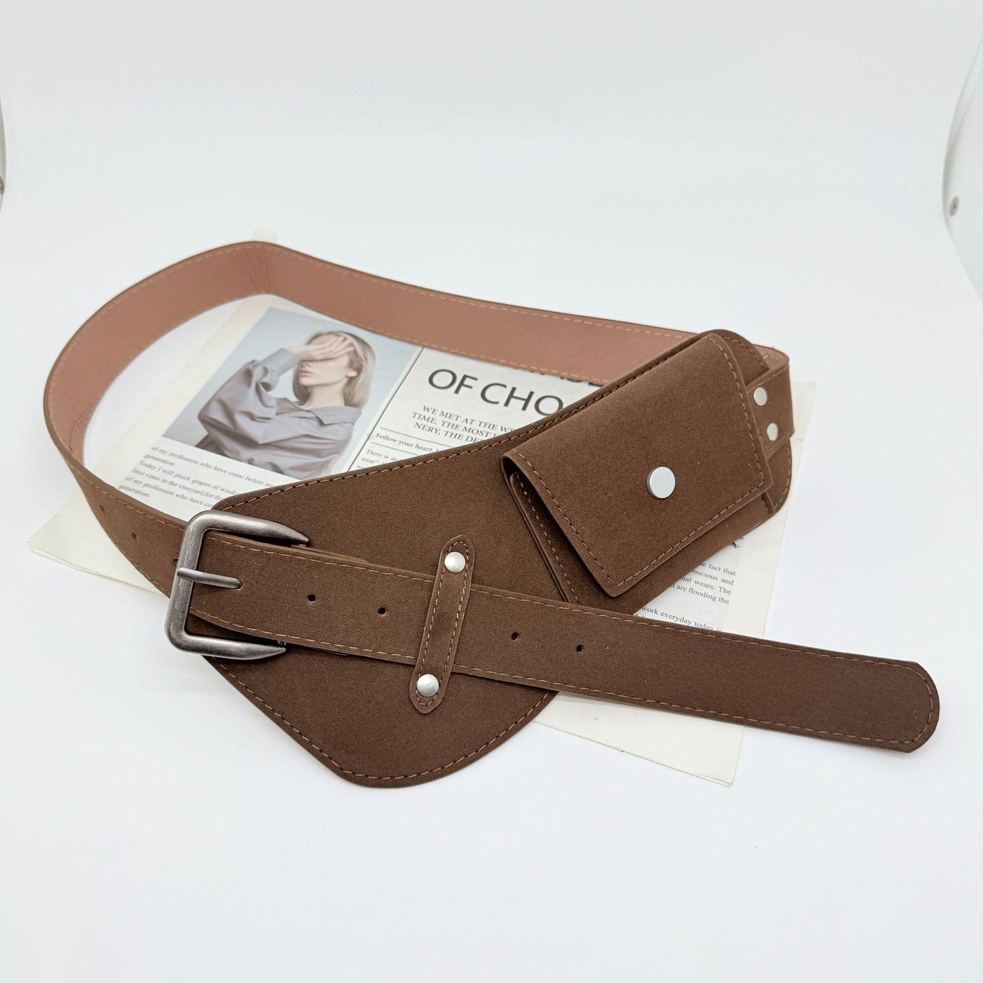 

Women s Suede Wide Leather Belt for Skirts and Jeans