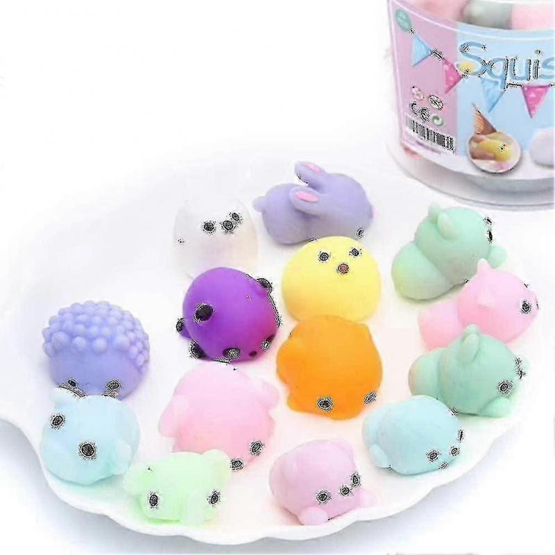 Squishies Squishy Toy 24/36/64pcs Party Favors Kids Mochi Squishy Toys Storage Box