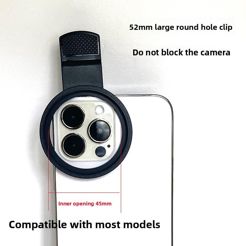 52mm Smartphone Use Camera Lens 3-In-1 Set Macro 10X Filter 8 Star Lines CPL Polarizing Filters