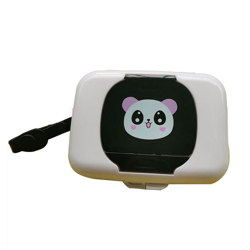 Baby Wipes Case Wet Wipe Box Dispenser For Stroller Portable Rope Lid Covered Tissue Boxes