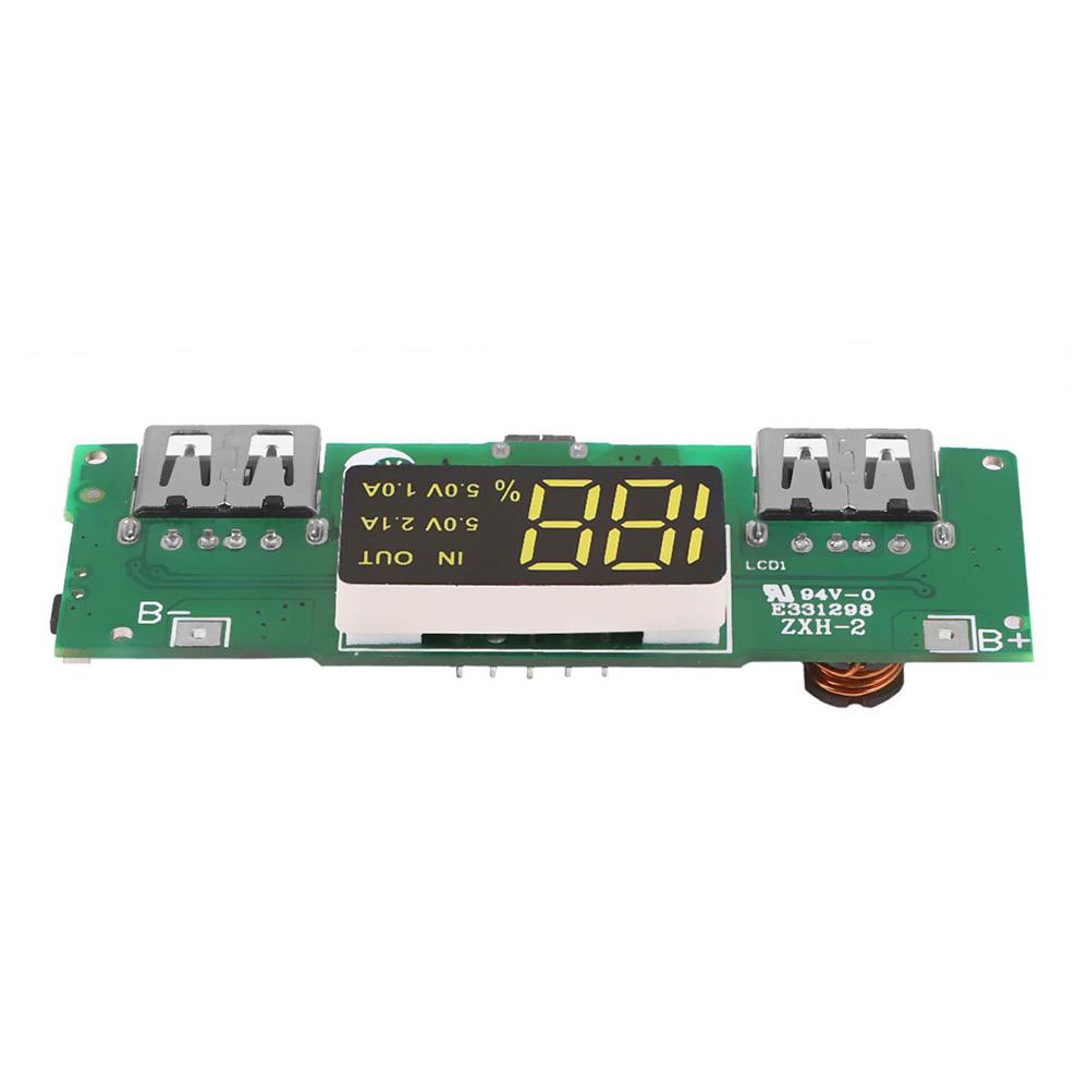 Lithium Battery Charger Board LED Dual USB 5V 2.1A 1A 2.4A Micro USB Mobile Power Bank 18650 Charging Module