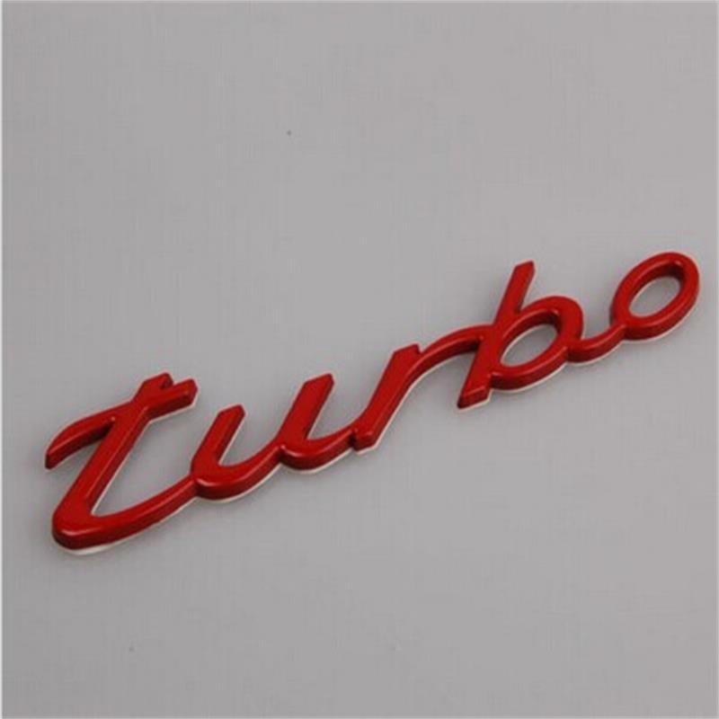 

Задняя передняя 3D-металлическая наклейка с эмблемой Turbo Turbo автомобиля красный
