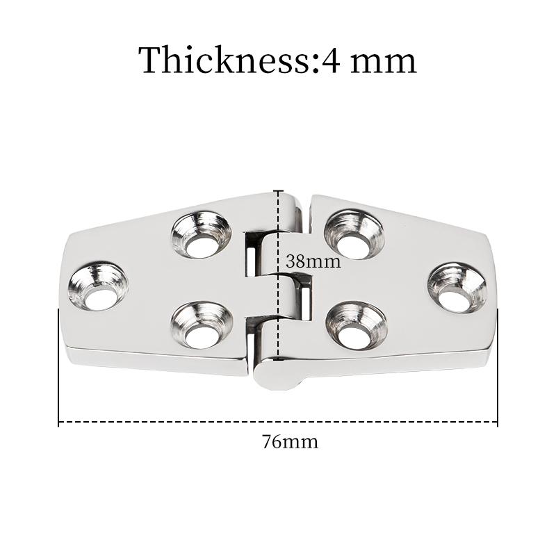 

316 Stainless Steel Marine Back polished casting hinge 6 holes Boat Cabin Door Flush Door Hinge Replacement 76 * 38mm 76x38mm