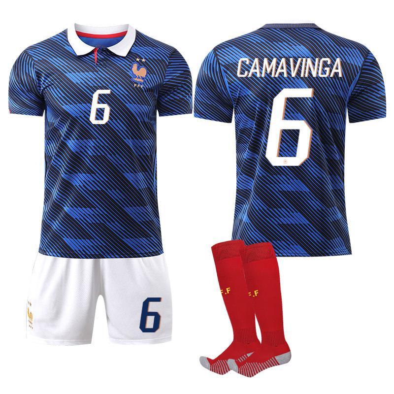2026 World Cup France Home Mbappe 10 Soccer Jersey Set Dembele 13 Kante Football Shirt Fan Version