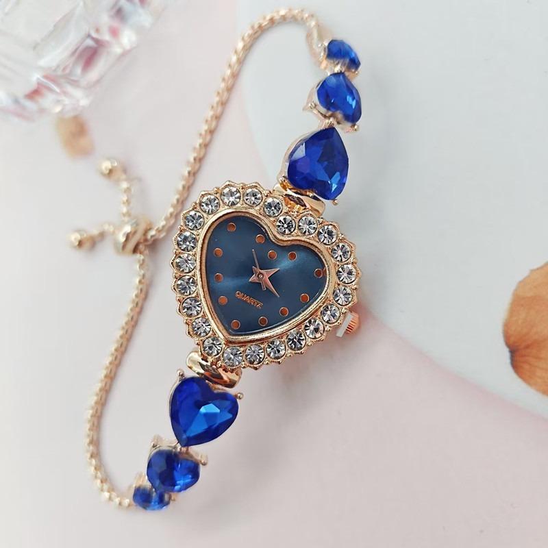 Herzförmige Uhr Damen Hochwertiges Verstellbares Armbanduhr Leichter Luxus Nische Quarz Uhr Diamant Uhr Großhandel
