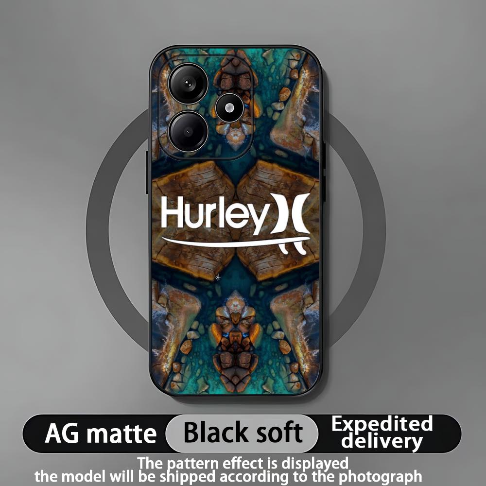 Hot Brand Hurley Phone Case For Xiaomi Redmi Note 14 13 12 11 Pro Plus S 5G 4G Soft Black Phone Cover