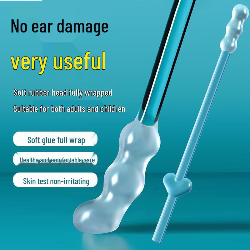 Safe Adhesive Ear Cleaner for Kids - Gentle Cotton Swab Stick for Easy Earwax Removal