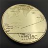 1 Pcs Commemorative Coin Titanic Voyage Map Throws Titanic Commemorative Medals - Collectible Gifts