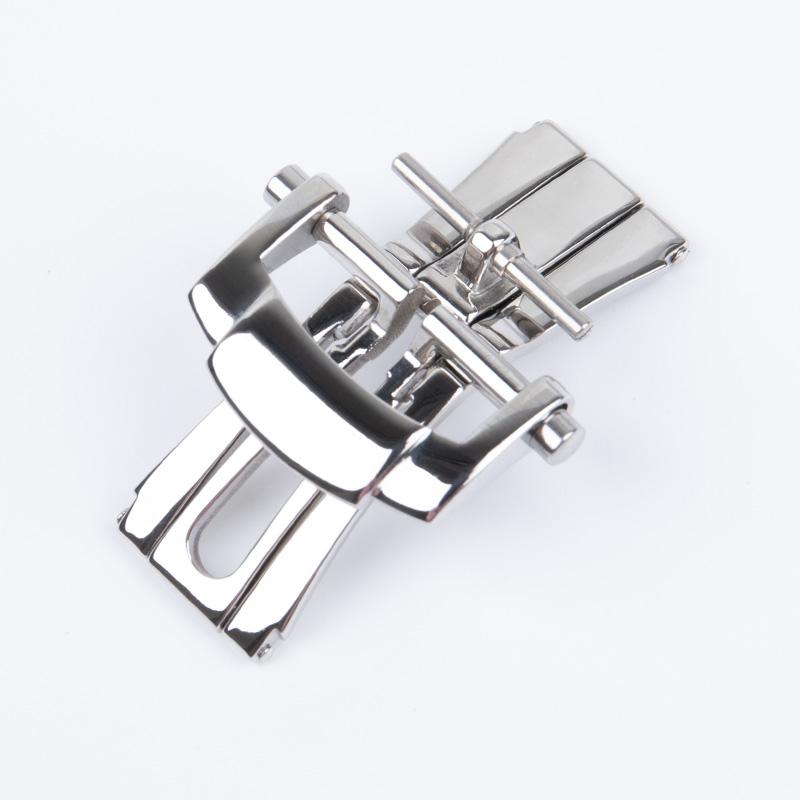 Hochwertige 18mm Präzisions-Edelstahl-Faltschließe für Patek-Armband Philippe Leder-Gummi-Uhrenarmband Nautilus Dornschließe