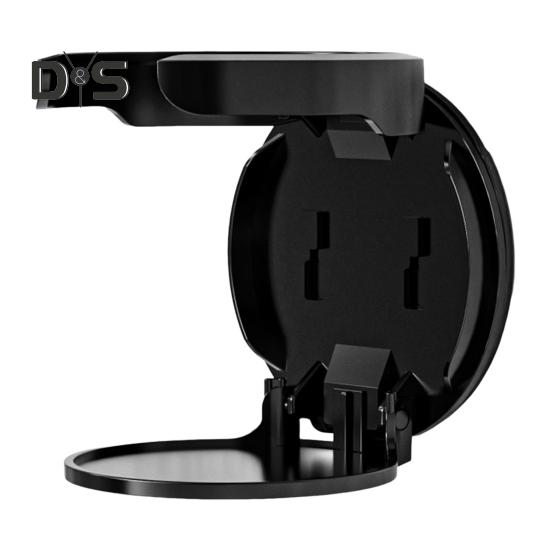 

Складной подстаканник, прочный, без сверления, с защитой от проливания, банка для напитков, бутылка для воды, кружка для кофе, вешалка, стойка, аксессуары для домашнего офиса и стола Round чёрный