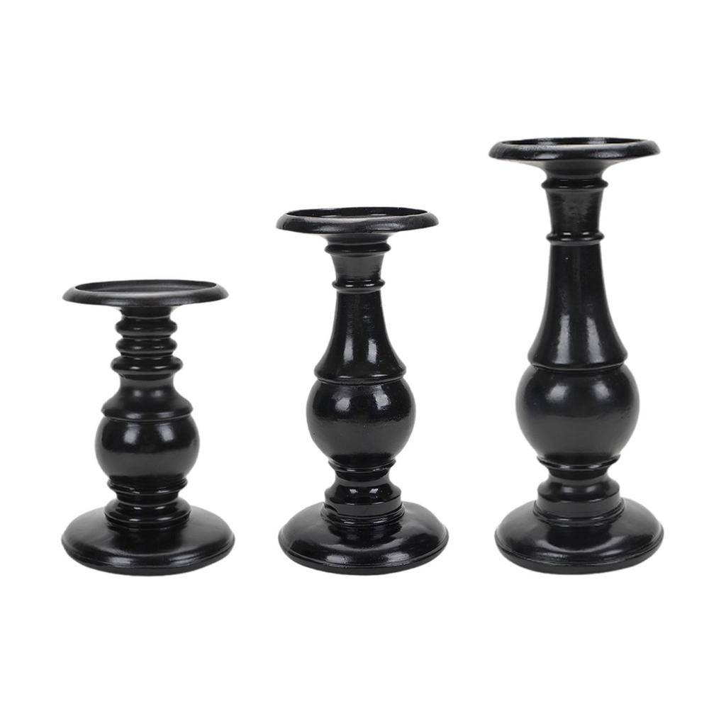Resin Pillar Candle Holder Ornament for Halloween Elegant Desktop Decoration