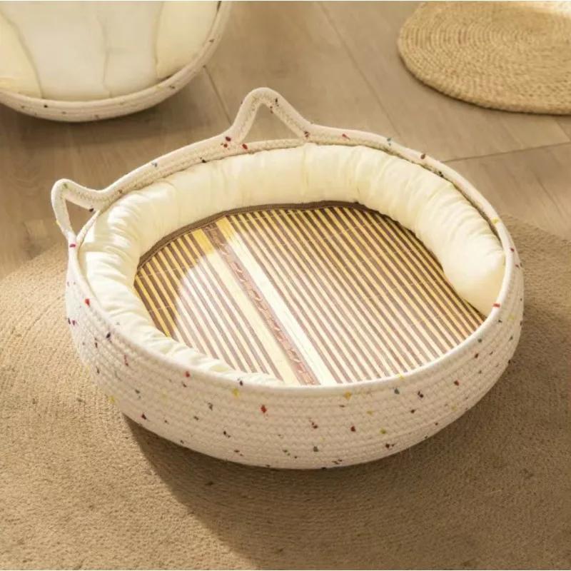 New Four Seasons General Winter Sleeping Home Pet Dog Cat Cotton Rope Cat Dog House Ear Claw Dog Bed