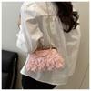 Chiffon 3D Flower Banquet Bag Fashion Evening Bags Luxury Women Chain Shoulder Bag Fashion Clutch Handbag Trendy Crossbody Bag