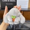 Rex Rabbit Fur Plush Toy Bag Keyring - Cute Handmade Rabbit Pendant