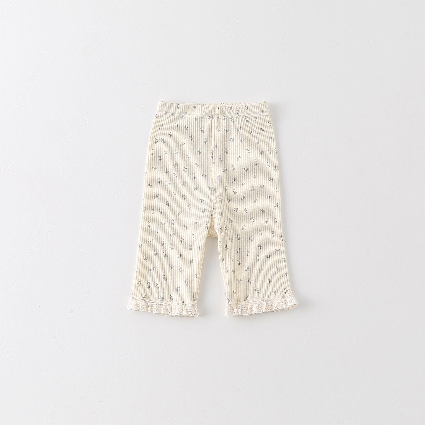 Girls Summer Breathable Lace Cuff Pants - Infant & Toddler 90 cm