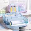 Large Capacity Transparent Multi-Layer Pencil Case for Pens and Stationery