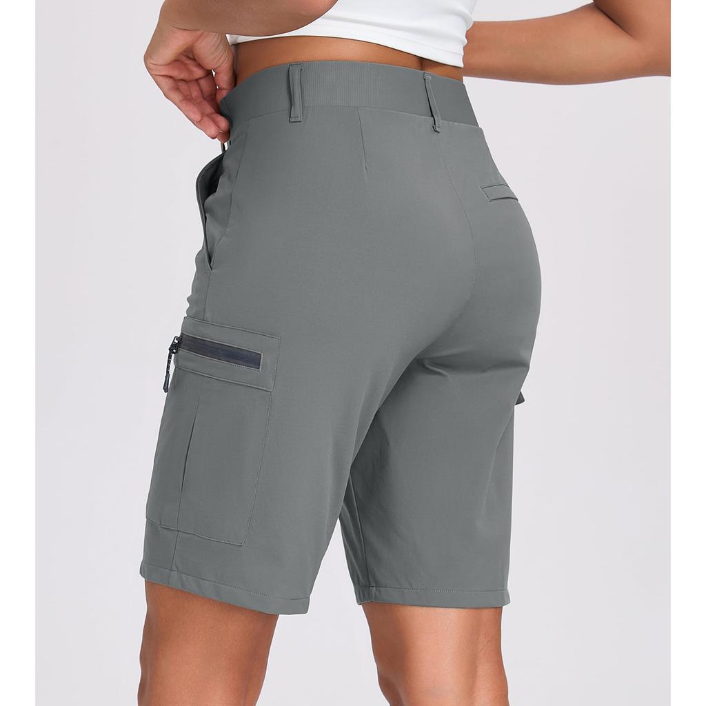Zomershorts voor dames: casual shorts met hoge taille en wijde pijpen.