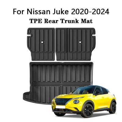 For Nissan Juke 2020-2024 Car Trunk Mat TPE 3D Rear Seat Backrest Anti-Scratch Protector Mat Car Floor Mat Cargo Liner Trunk Pad