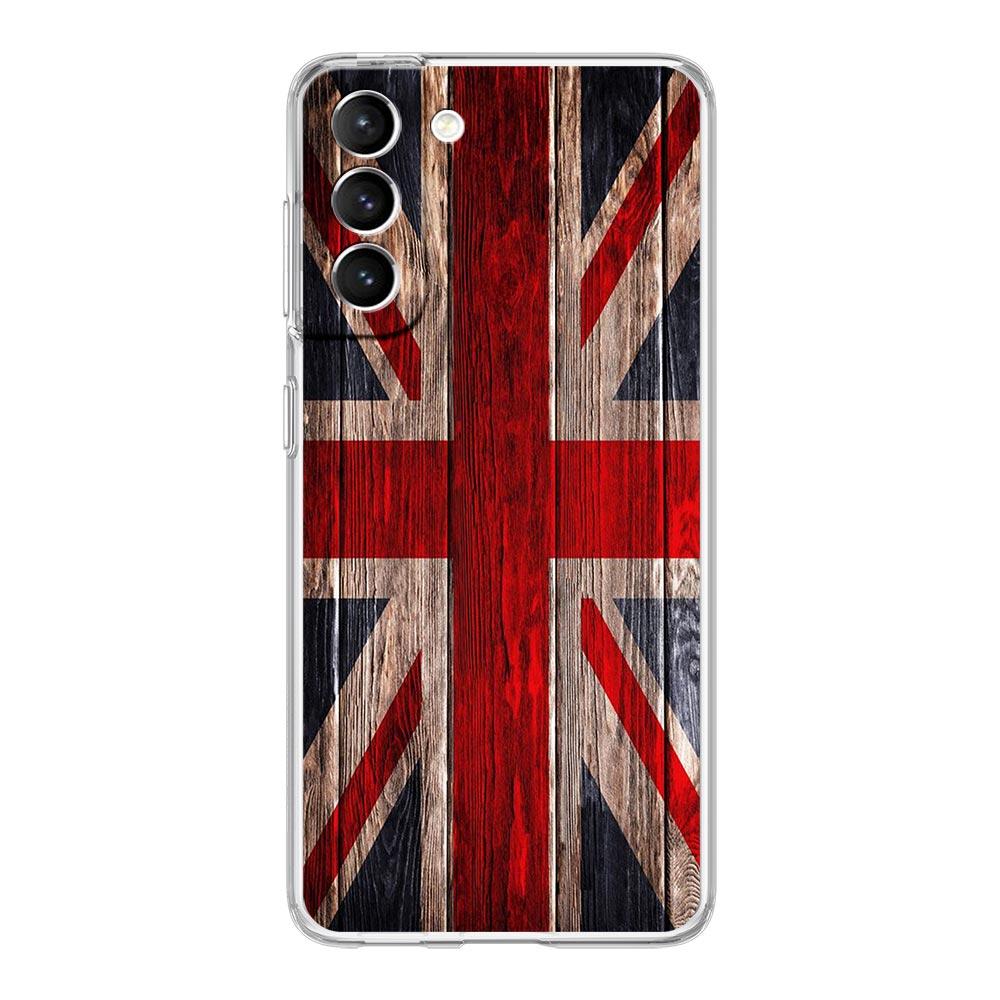 Phone Case For Samsung Galaxy S25 S24 S23 FE S22 Ultra S20 S21 5G S10 S9 Plus S10E S8 Soft Clear Cover National Flag RU FR UK