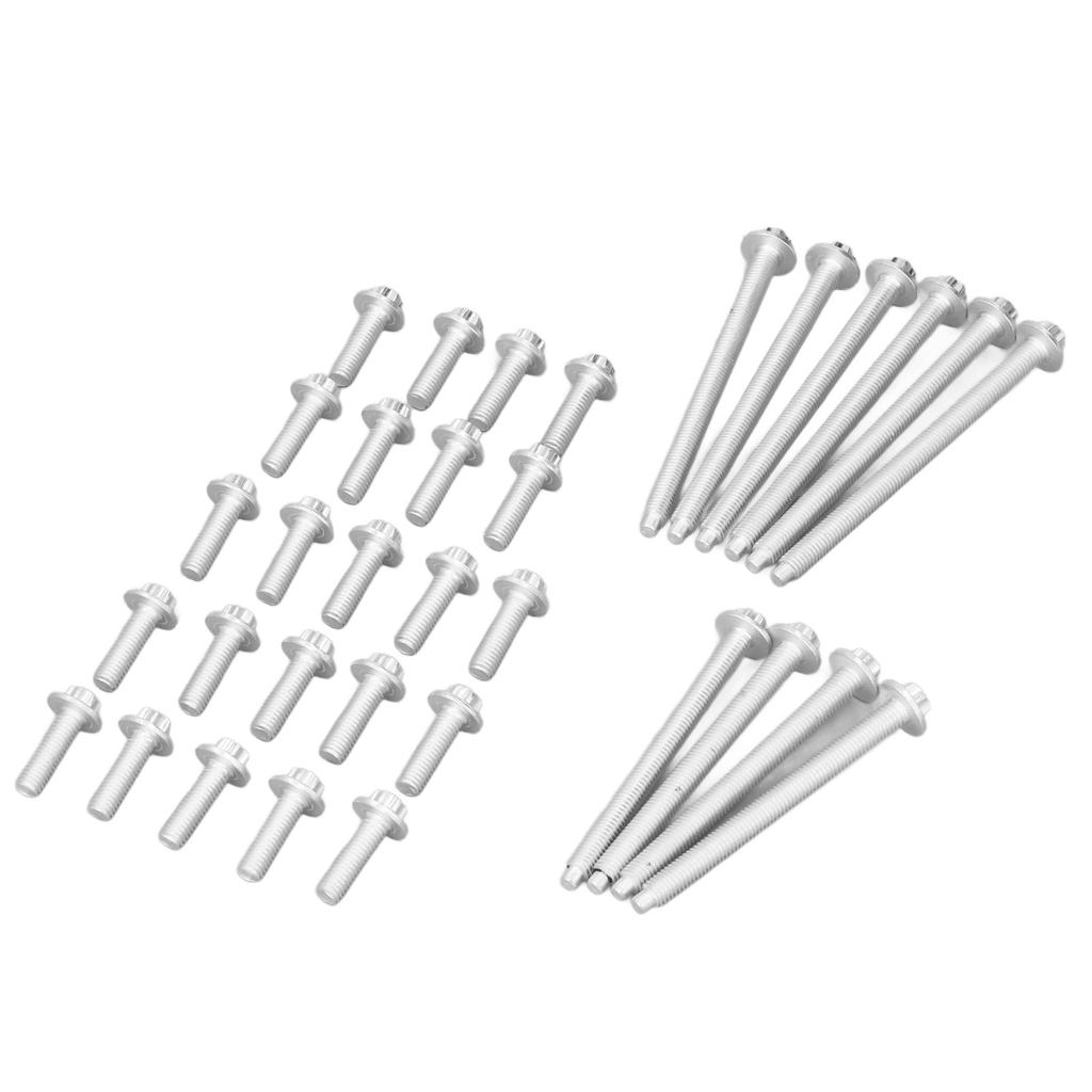 33pcs Engine Oil Pan Bolt Set Aluminum Rustproof 11‑13‑0‑392‑549 Replacement for 1 Series 135i 328i