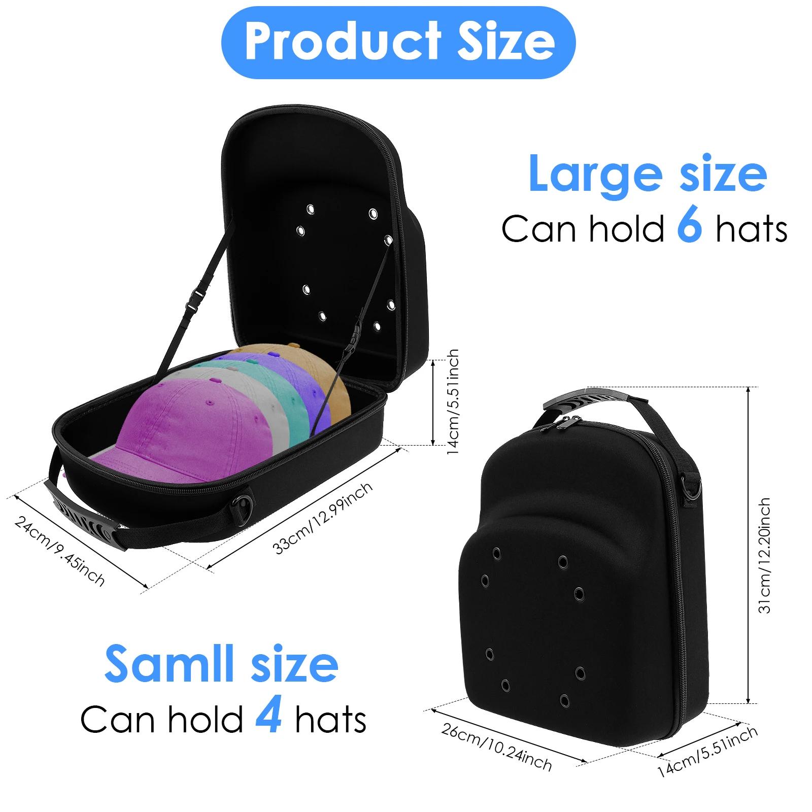 2 шт Портативный чехол-переноска для шляпы для путешествий на открытом воздухе жесткий кейс-органайзер для шляпы сумка для переноски бейсболки с отстегивающимся плечевым ремнем 4330₽