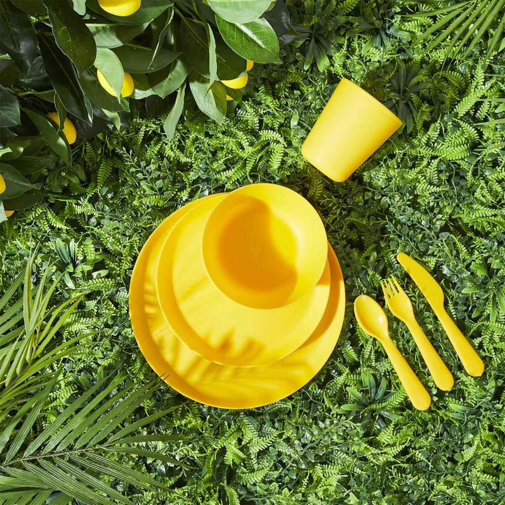 Set Of 12 Picnic Cutlery For 4 People In A Container