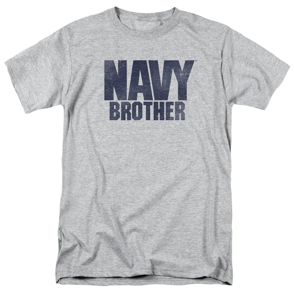 

Navy Brother Mens T Shirt Athletic Heather Officially Licensed 4XL