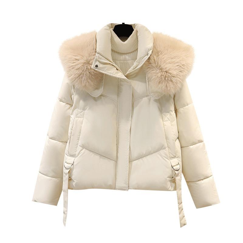 Winter Damen Baumwollgepolsterte Kleidung Kurz Vielseitig Mode Stehkragen Baumwollkleidung Jacke Damen Dick Warm Locker