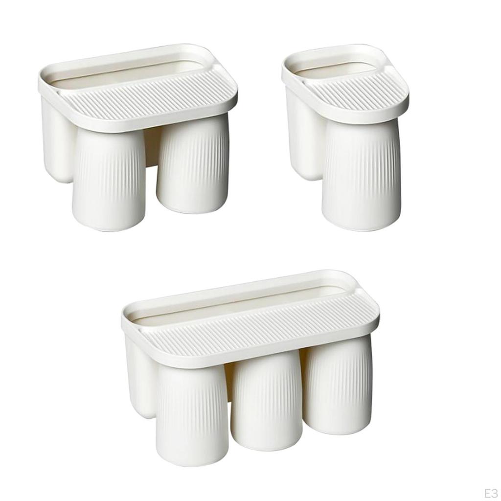 Toothbrush Cup Holder Organizer with Magnetic Punch Free