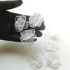 10PCS Sew on Flower Patches Organza Clothes Patches Garment Organza Flower Applique  Shirts