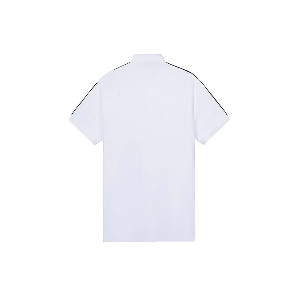 Emporio Armani SS23 Color Block Shoulder Letter Strap Short Sleeve Polo Shirt Men tops White 3R1FG2-1JCYZ-0100