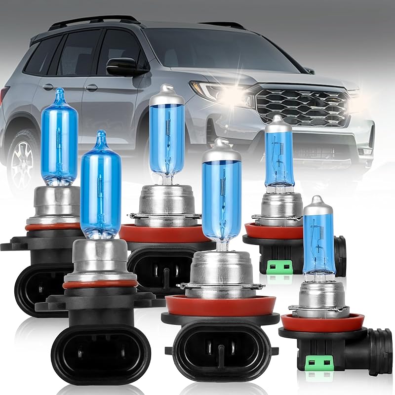 9005 H11 Halogen Headlight Bulbs For Toyota Prius 2010-2011 High Performance Halogen Car Headlight Bulb for Brighter Light, 9005 High Beam+H11 Low