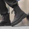 2024 Men's New Martin Boots High-top Lace-up Thick-soled Heightening British Versatile Tooling Boots Men 22310-J
