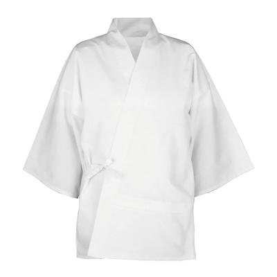 Plain White Coat with Zipper Pocket