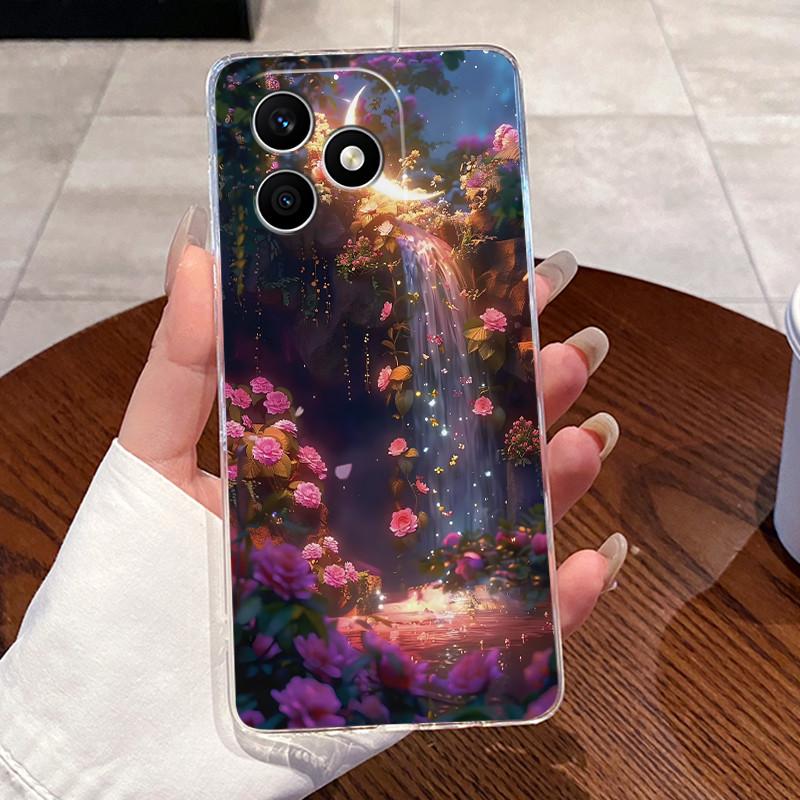 For Honor X8d Case Clear Luxury Cute Love Heart Rabbit Funny TPU Soft Silicone Phone Case For Honor X8d X 8d 4G Back Cover Funda