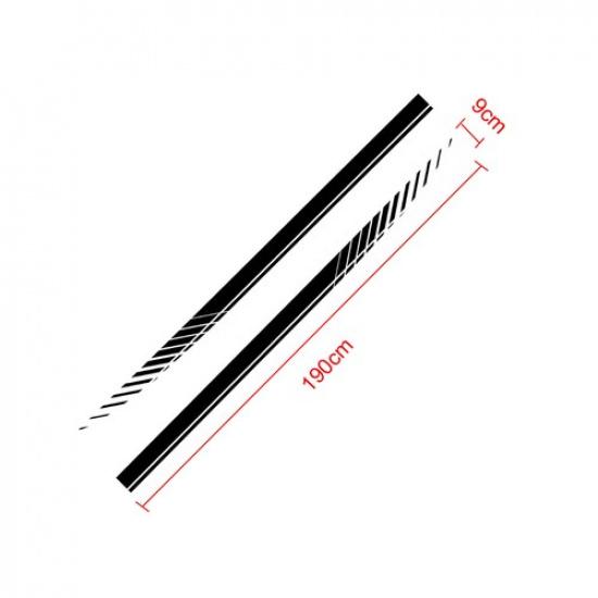 1Pair Racing Sticker Car Door Side Fender Skirt Stripes Tape Decal Accessories